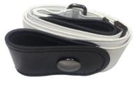 Gesp-gratis elastische kracht PU lederen tailleband lengte: 110cm (wit) - thumbnail