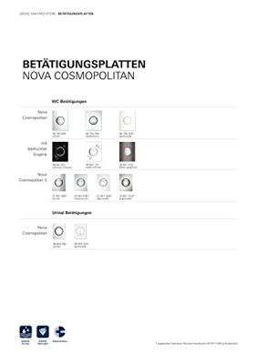Bedieningsplaat Grohe Nova Cosmopolitan S WC DF 13x17,2cm Alpine Wit - thumbnail