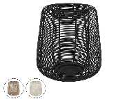 JENS Living Lantaarn Sil - Glas / Metaal - 16 of 22 cm - Zwart, Taupe, Wit - thumbnail