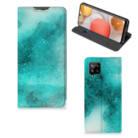 Bookcase Samsung Galaxy A42 Painting Blue - thumbnail