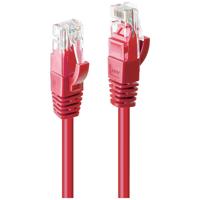 LINDY 48040 RJ45 Netwerkkabel, patchkabel CAT 6 U/UTP 30.00 m Rood Vergulde steekcontacten 1 stuk(s) - thumbnail
