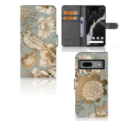 Hoesje voor Google Pixel 7 Vintage Bird Flowers Hoesje voor Google Pixel 7 Vintage Bird Flowers