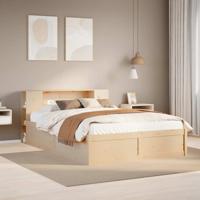 Bedframe zonder matras massief grenenhout 140x200 cm - thumbnail
