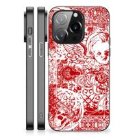 Telefoonhoesje iPhone 14 Pro Angel Skull Rood - thumbnail