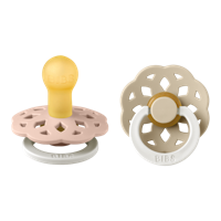 Bibs 1 Fopspeen Boheme Duo Glow Dark Blush&vanilla - thumbnail