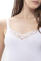 2000 dames hemd met kant - katoen 25250 - 100% katoenen vrouwen onderhemd - Singlet - thumbnail