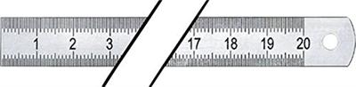 Promat/Tecwerk Stalen liniaal | lengte 300 mm | staal buigzaam | verdeling B = mm/1/2 mm - 4000858762