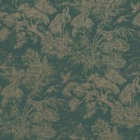 Dutch Wallcoverings Arboretum - Natoru Aqua Gold - Groen/Goud - thumbnail