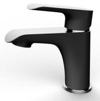 Tarma éénhendel-wastafelmengkraan laag zwart/chroom - thumbnail