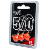 Monkey Lures Monkey Hooks Orange 3st. 5/0 24 gr - thumbnail