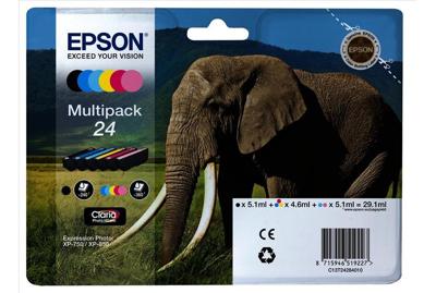 Originele inktcartridge Epson Multipack 24 Geel Zwart Cyaan Magenta - thumbnail