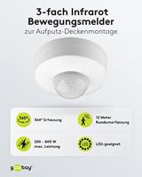 Goobay 96007 bewegingsmelder Passieve infraroodsensor (PIR) Bedraad Wit - thumbnail