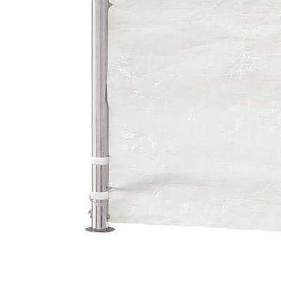 Prieel met dak 2,28x2,23x2,69 m polyetheen wit