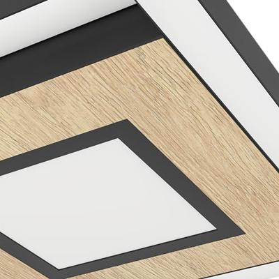 Eglo Led plafondlampMarinello zwart met hout - 901742
