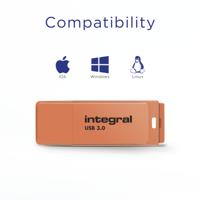 Integral INFD32GBNEONOR3.0 USB flash drive 32 GB USB Type-A 3.2 Gen 1 (3.1 Gen 1) Oranje - thumbnail