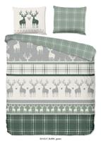 Good Morning Dekbedovertrek "rendieren" - Groen - (240x200/220 cm) - Katoen Flanel - thumbnail