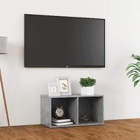 VidaXL Tv-meubel 72x35x36,5 cm bewerkt hout betongrijs - thumbnail