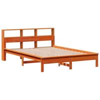 Bedframe zonder matras massief grenenhout wasbruin 140x200 cm - thumbnail