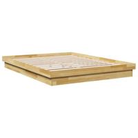Bedframe zonder matras 150x200 cm massief hout eiken - thumbnail