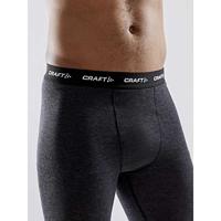 Craft Core Wool Merino Thermobroek Heren Black Melange S - thumbnail