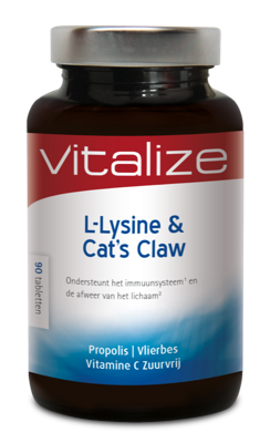 Vitalize L-Lysine en Cats Claw Tabletten Vitalize L-Lysine en Cats Claw Tabletten