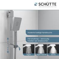 Regendouche Opbouwset Thermostatisch Schutte Ocean 3 Functies Glazen Planchet Chroom Antraciet Schütte - thumbnail