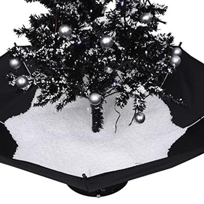 Kerstboom sneeuwend met paraplubasis 75 cm PVC zwart Kerstboom sneeuwend met paraplubasis 75 cm PVC zwart