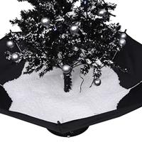 Kerstboom sneeuwend met paraplubasis 75 cm PVC zwart - thumbnail