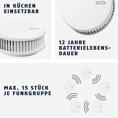 Abus rook en hittemelder RWM450 draadloos koppelbaar - thumbnail