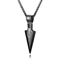Heren ketting met hanger Edelstaal Viking Arrow Black - thumbnail