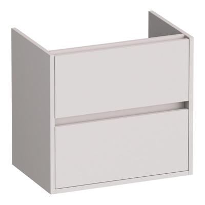 Brauer Adore - Onderkast Ondiep - 60 cm - met 2 Softclose Lades Greeploos en 1 Sifon Uitsparing - Mat Zand