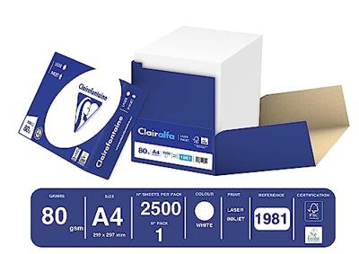 Clairefontaine Clairalfa printpapier ft A4, 80 g, doos van 2500 vel Clairefontaine Clairalfa printpapier ft A4, 80 g, doos van 2500 vel