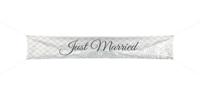 Bruiloft Spandoek Just Married 300x60cm - thumbnail
