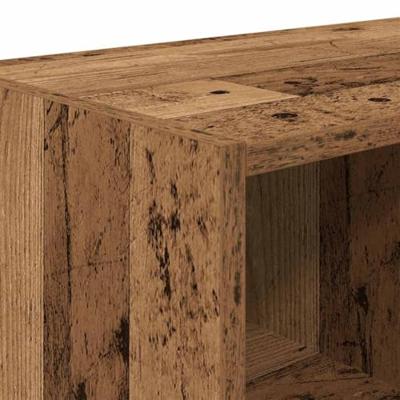 VidaXL Schoenenrekken 2 st stapelbaar 89,5x30x40 cm oud houtkleurig VidaXL Schoenenrekken 2 st stapelbaar 89,5x30x40 cm oud houtkleurig