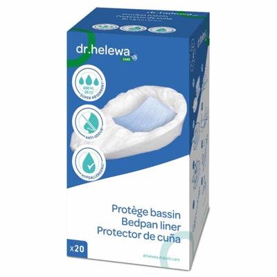 Hygiënische opvangzakken voor Bedpan | Dr Helewa | Verpakking 20 stuks | Sluitbaar | DH1000