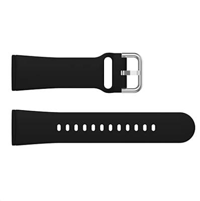 Fitbit Versa 3 & 4 / Sense 1 & 2 - Siliconen bandje - Zwart Fitbit Versa 3 & 4 / Sense 1 & 2 - Siliconen bandje - Zwart