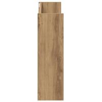 Wandschoenenkast 80x18x60 cm bewerkt hout artisanaal eikenkleur - thumbnail