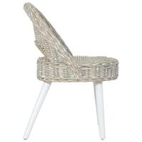 Fauteuil kubu rattan wit - thumbnail