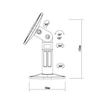 Neomounts SPEAKER-W100 Plafondbeugel voor luidspreker Kantelbaar Afstand vloer-plafond (max.): 14.2 cm Wit 1 stuk(s) - thumbnail