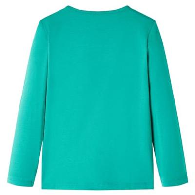 Kindershirt met lange mouwen kattenprint 92 felgroen