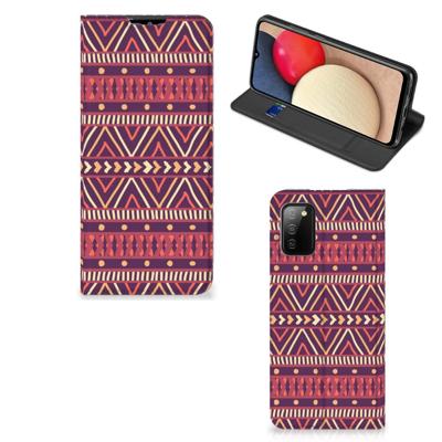 Samsung Galaxy M02s | A02s | Hoesje met Magneet | Aztec Paars Samsung Galaxy M02s | A02s | Hoesje met Magneet | Aztec Paars