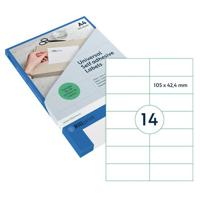 Etiket rillprint 105x42.4mm mat transparant 350st - thumbnail
