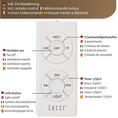 Beacon Plafondventilator met lampAria Led Ø 122cm zwart IP55 - 212998
