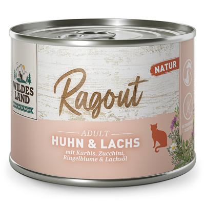 Ragout Chicken & Zalm met Karren, Courgette, Marigold & Zalmolie, 180 g