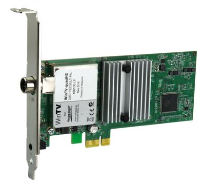 Hauppauge WinTV-quadHD DVB-T2, DVB-T, HD-kabel PCIe x1-Card Met afstandsbediening Aantal tuners: 4
