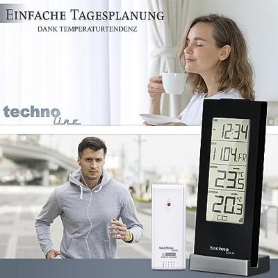 Techno Line WS 9767 WS 9767 Draadloze thermometer Zwart