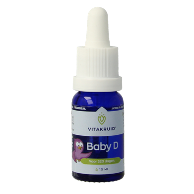 Vitakruid Vitamine D baby druppels 10 Milliliter Vitakruid Vitamine D baby druppels 10 Milliliter