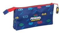Pennenetui met 3 vakken PJ Masks Ready Marineblauw 22 x 12 x 3 cm - thumbnail
