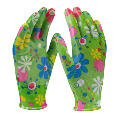 Connex Handschoen Tuin Nitril Bloem Gr08 - COX938538