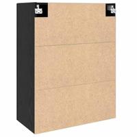Wandkast Zwart Eiken 69,5 x 34 x 90 cm Bewerkt hout - thumbnail
